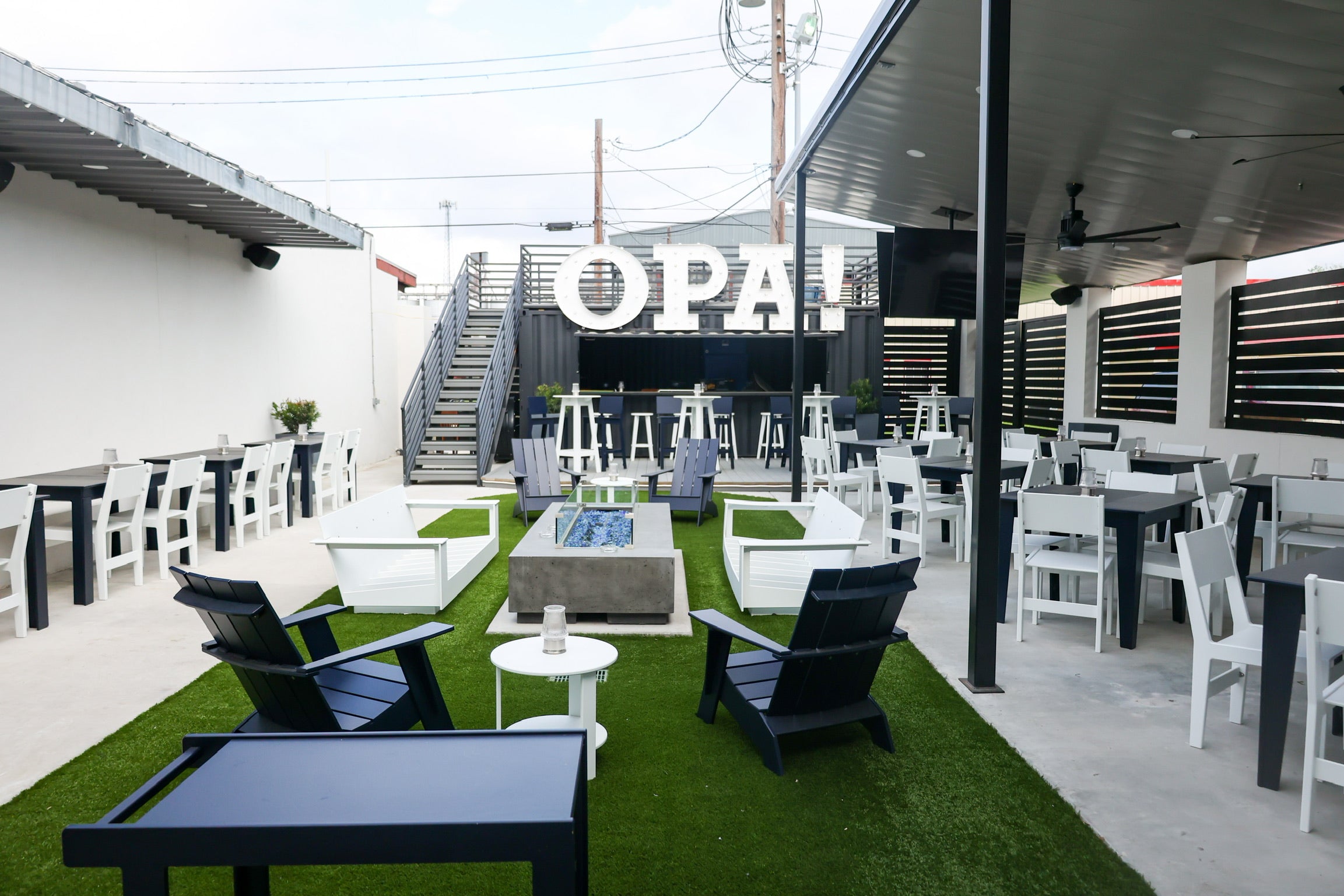 Greek Bros. Oyster Bar & Grill Outdoor Patio Tin Roof Kitchen & Home