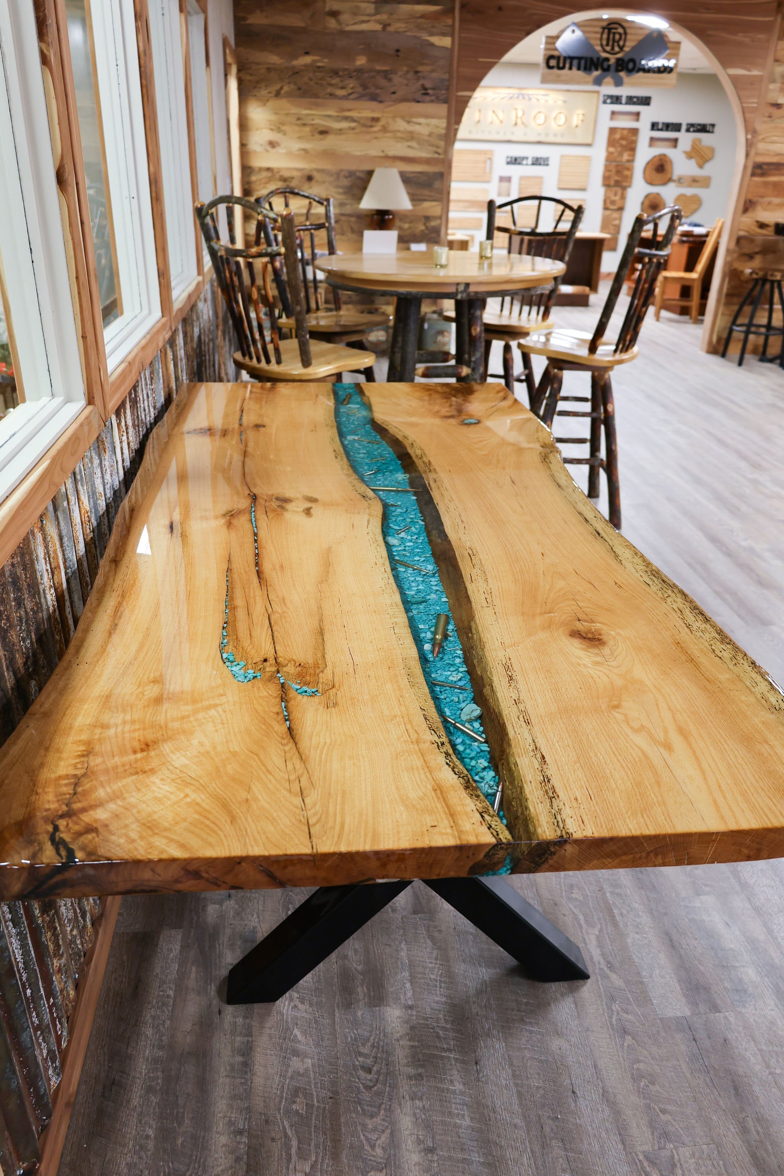 Oak River Epoxy Table – Tin Roof Kitchen Home