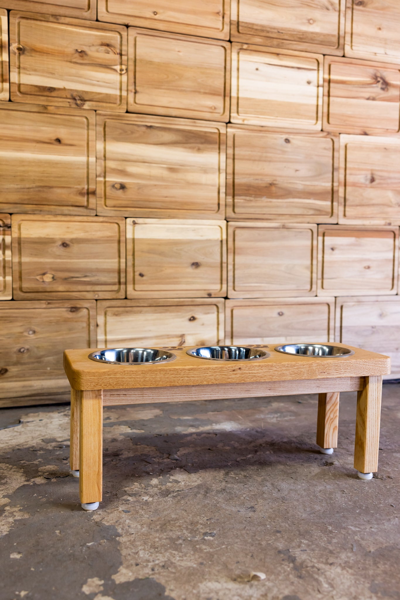 Blue Lacy Dog Feeding Station