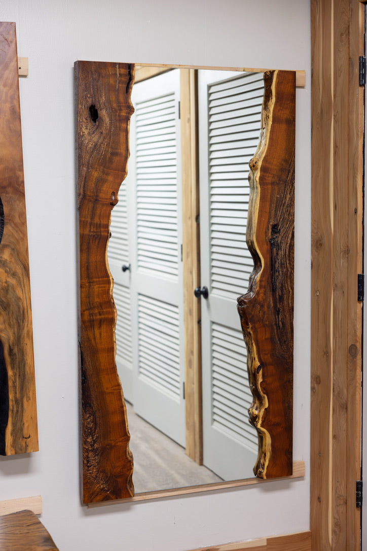 trellis wood mirror Mesquite Mirror
