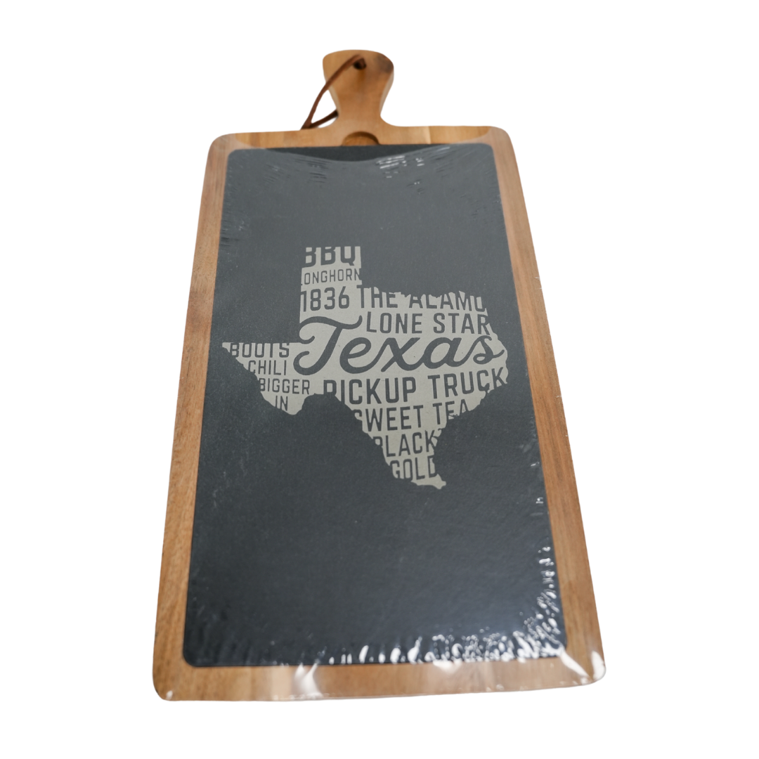 State Pride Acacia & Slate Board