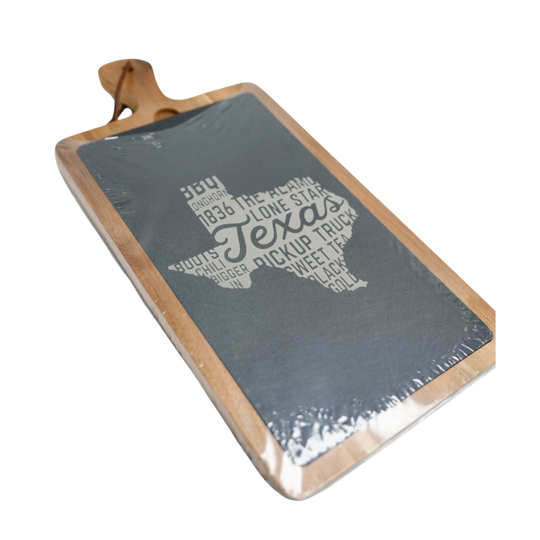 State Pride Acacia & Slate Board