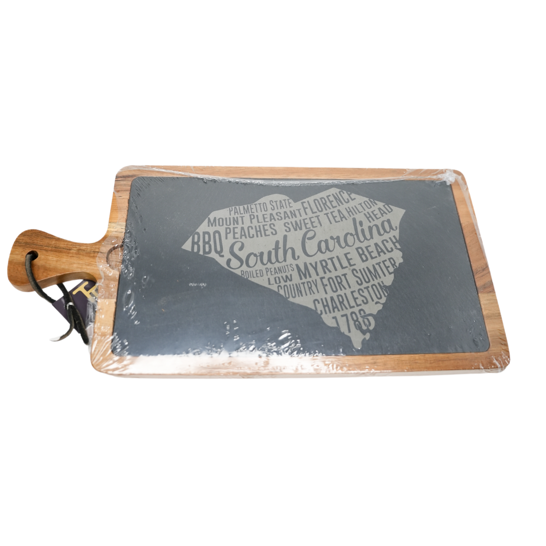State Pride Acacia & Slate Board