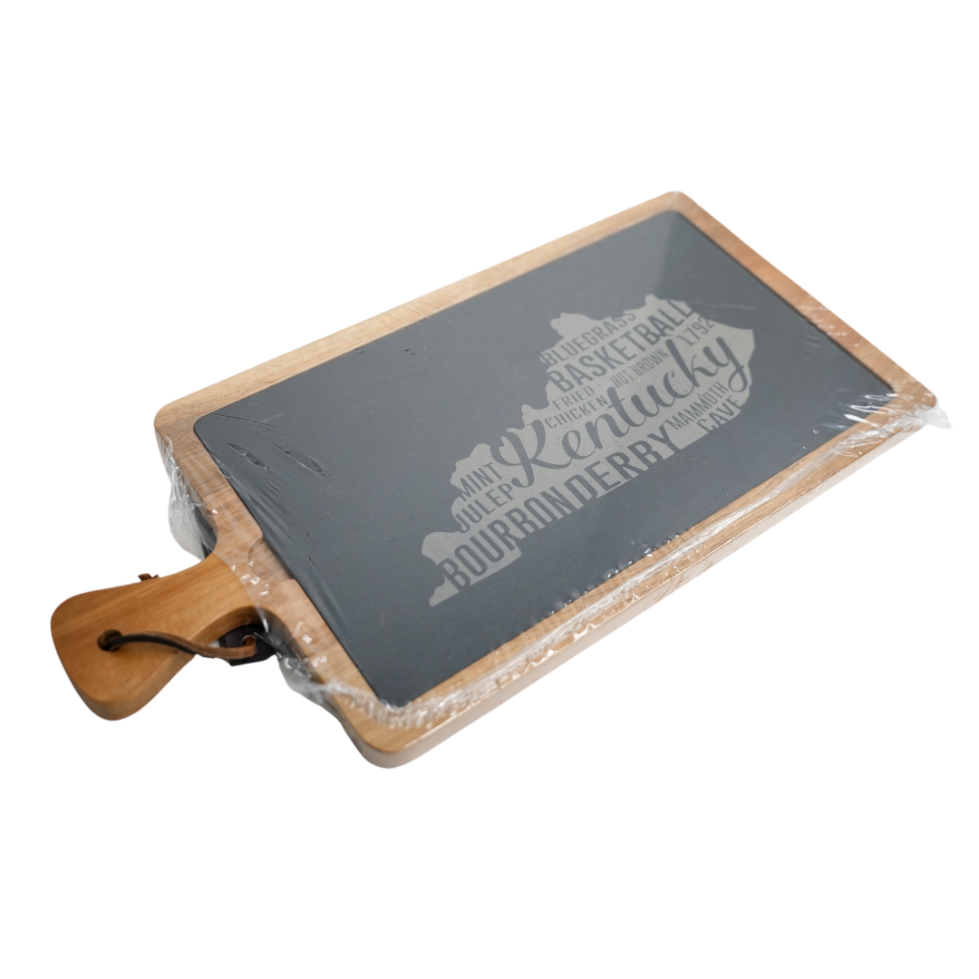 State Pride Acacia & Slate Board