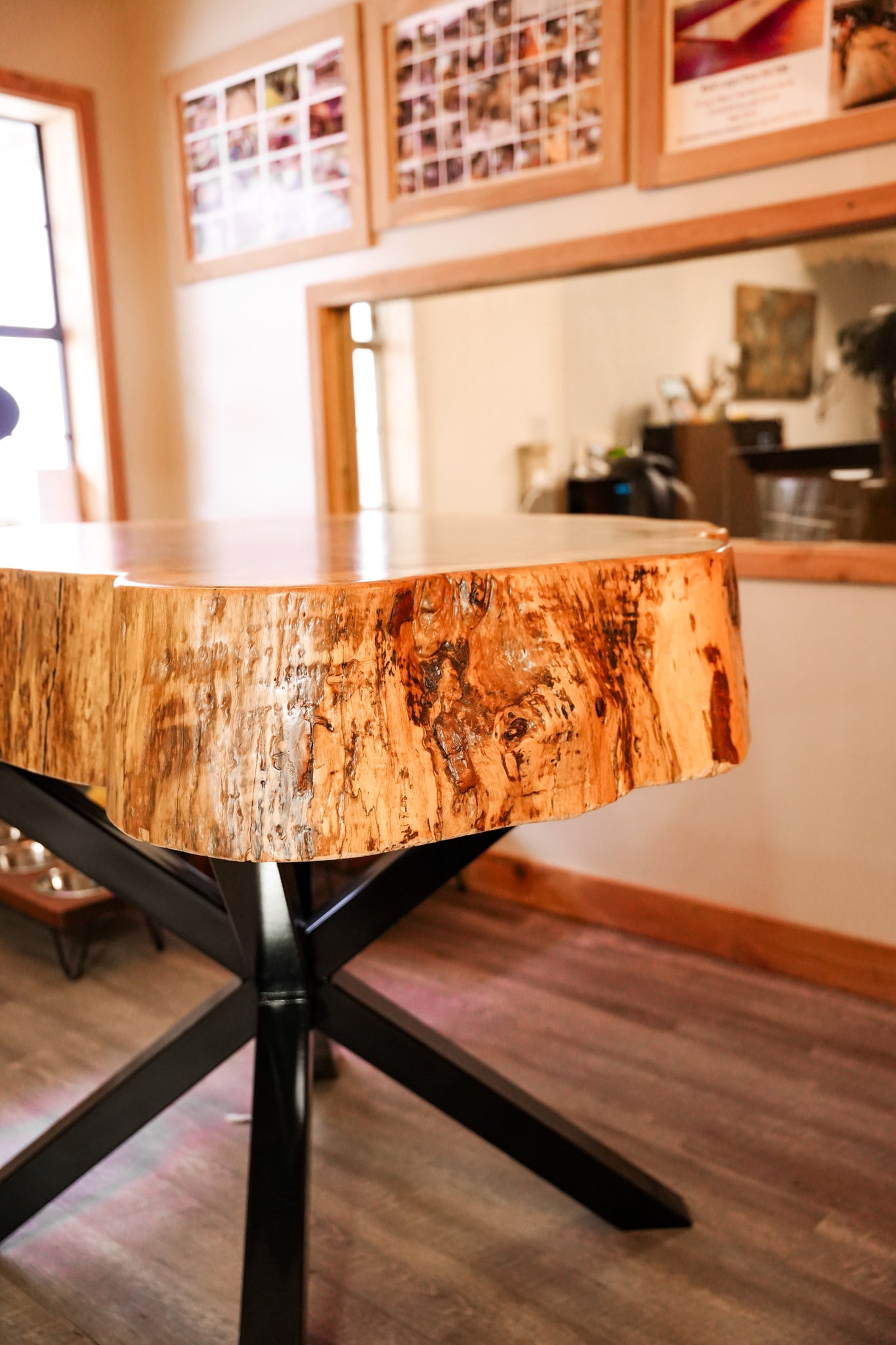 Thick Pecan High Top Table