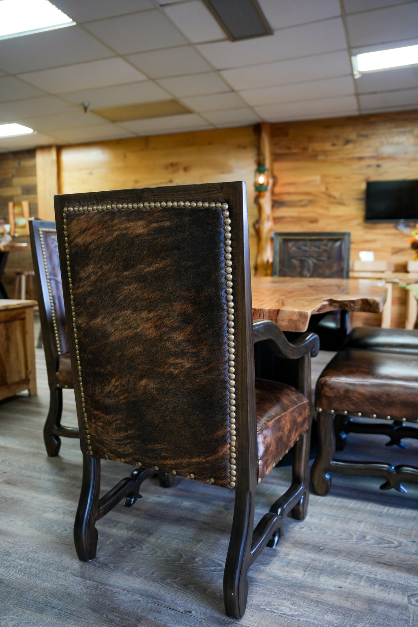 Tobacco Leather Dining Chairs