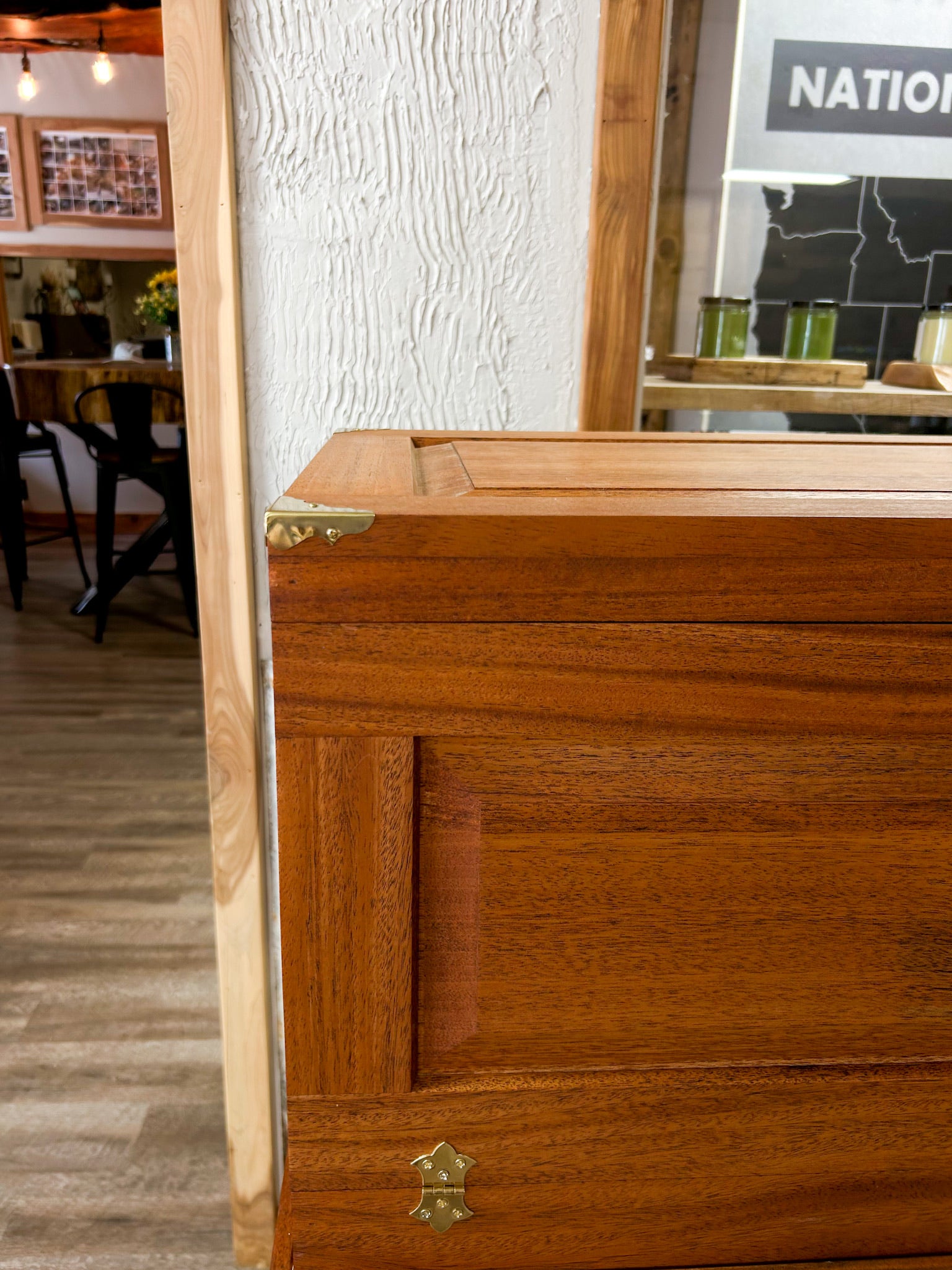 Portable African Mahogany Bar