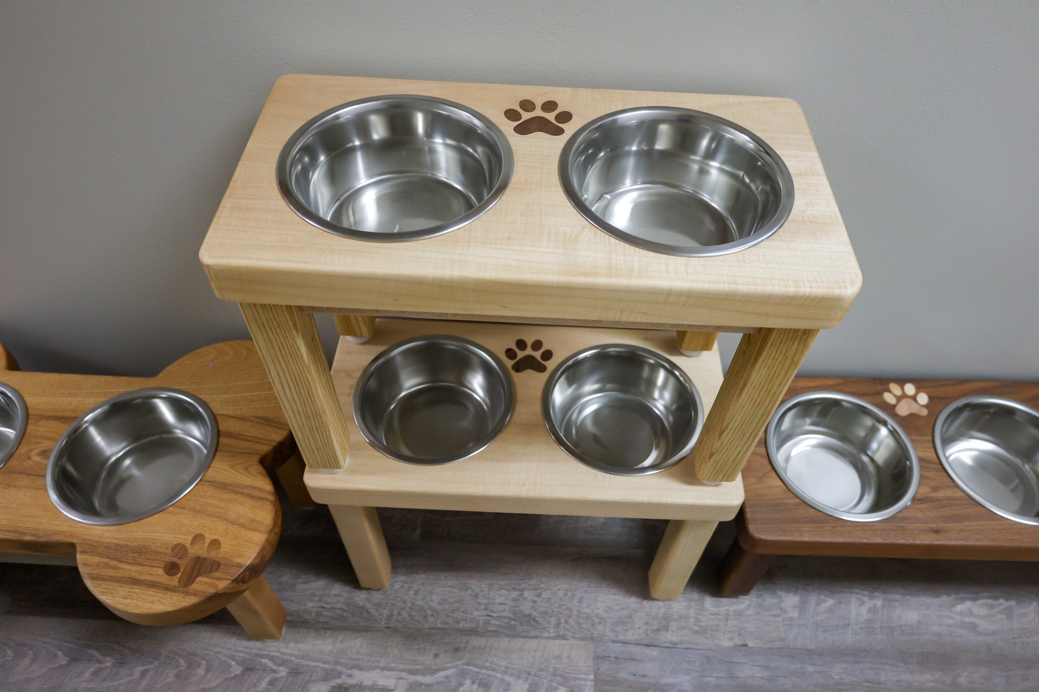 Maple Dog Feeding Station