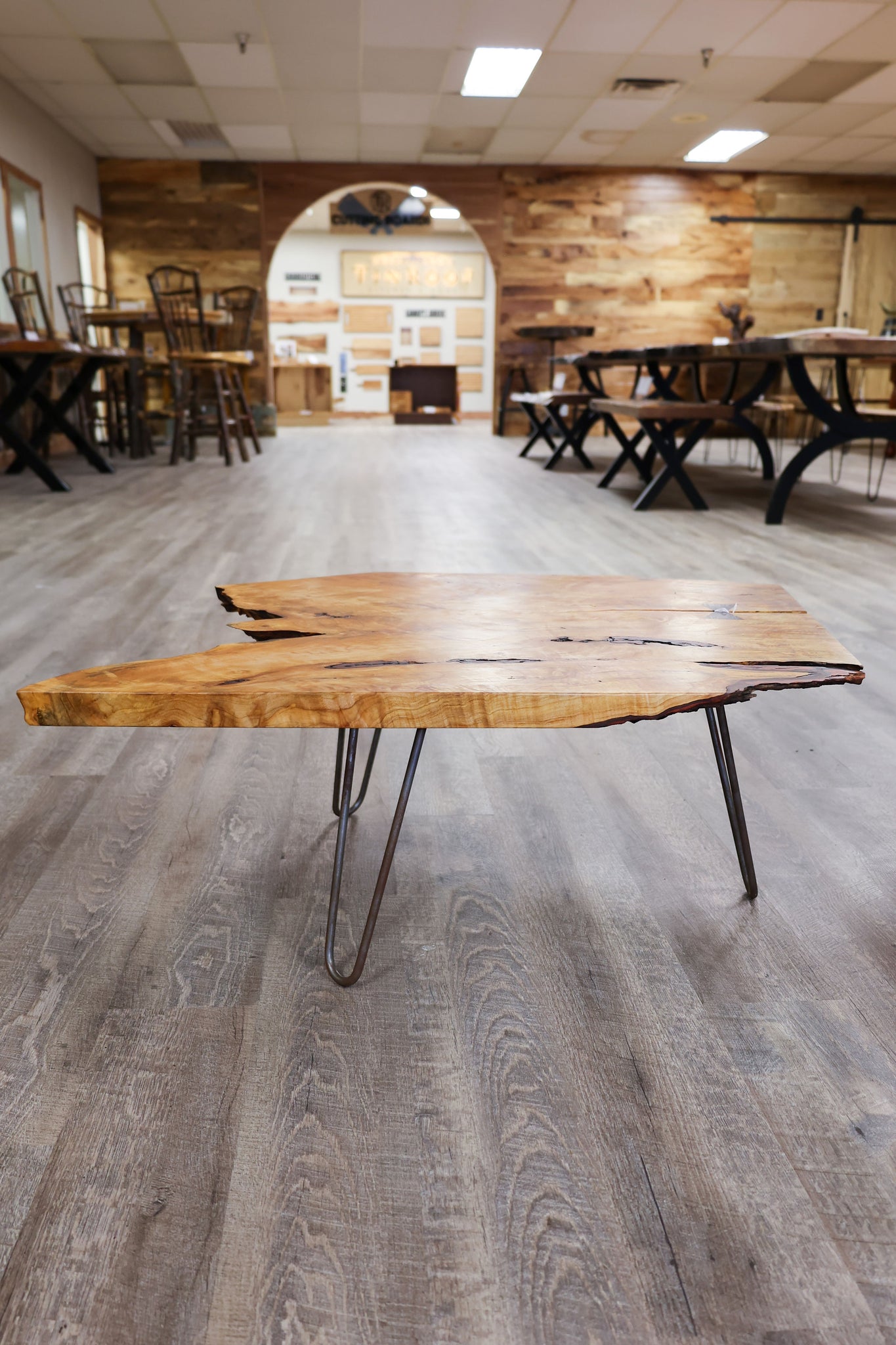 Maple Coffee Table and Hairpin Legs