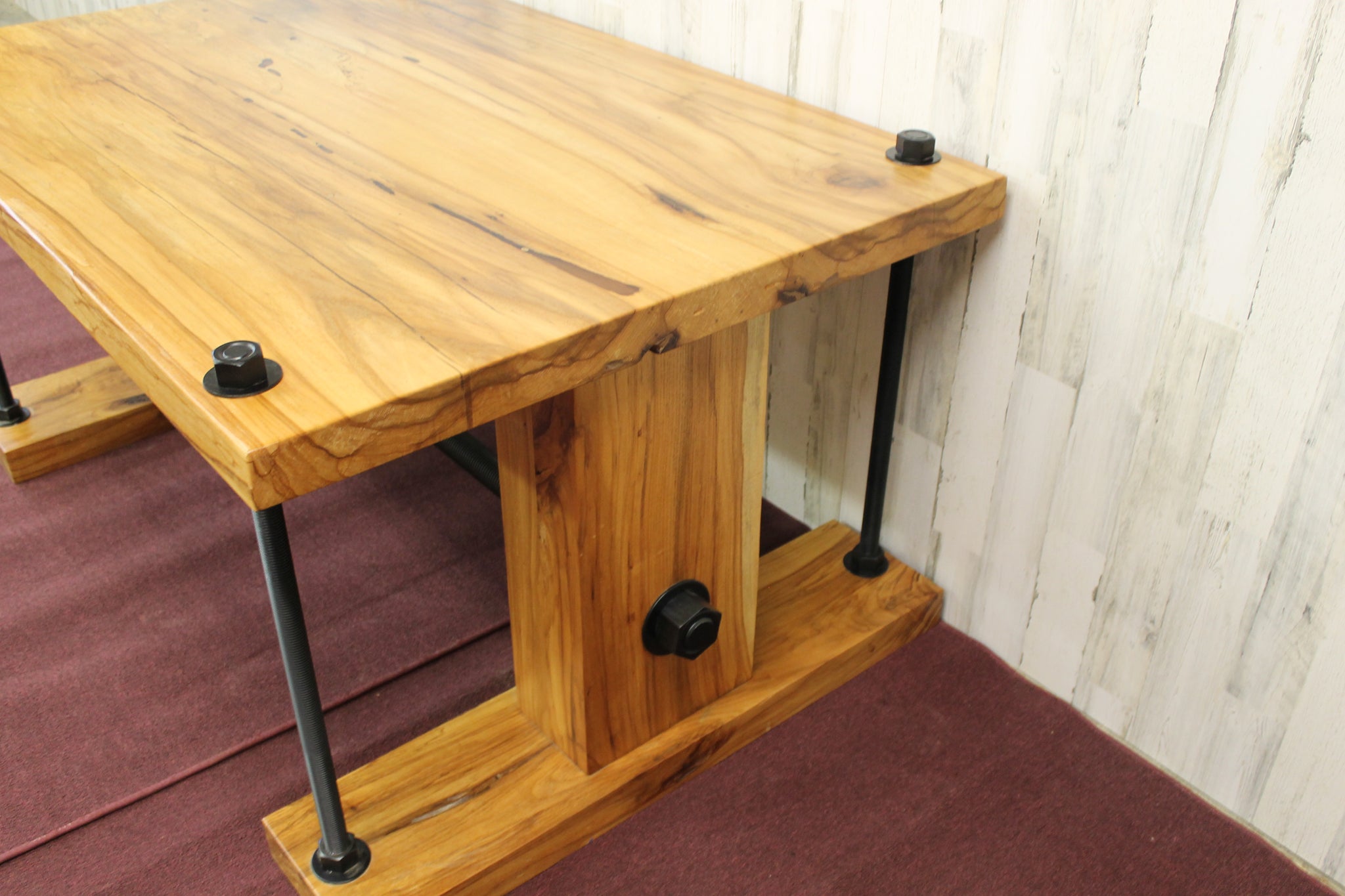 Pecan All-Thread Desk / Table - #40