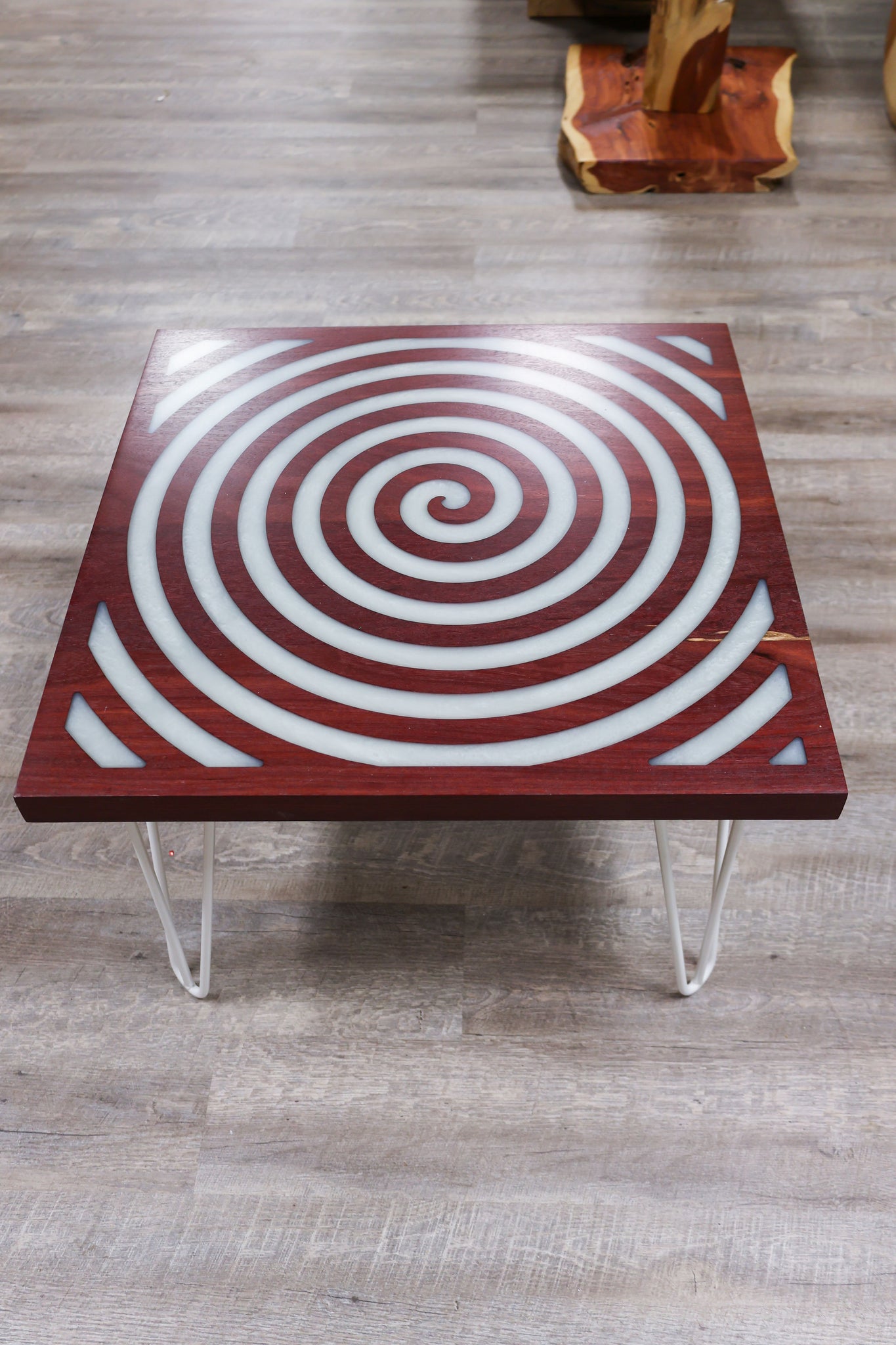 Spral Table Purple Heart Wood Spiral Table – Tin Roof Kitchen & Home