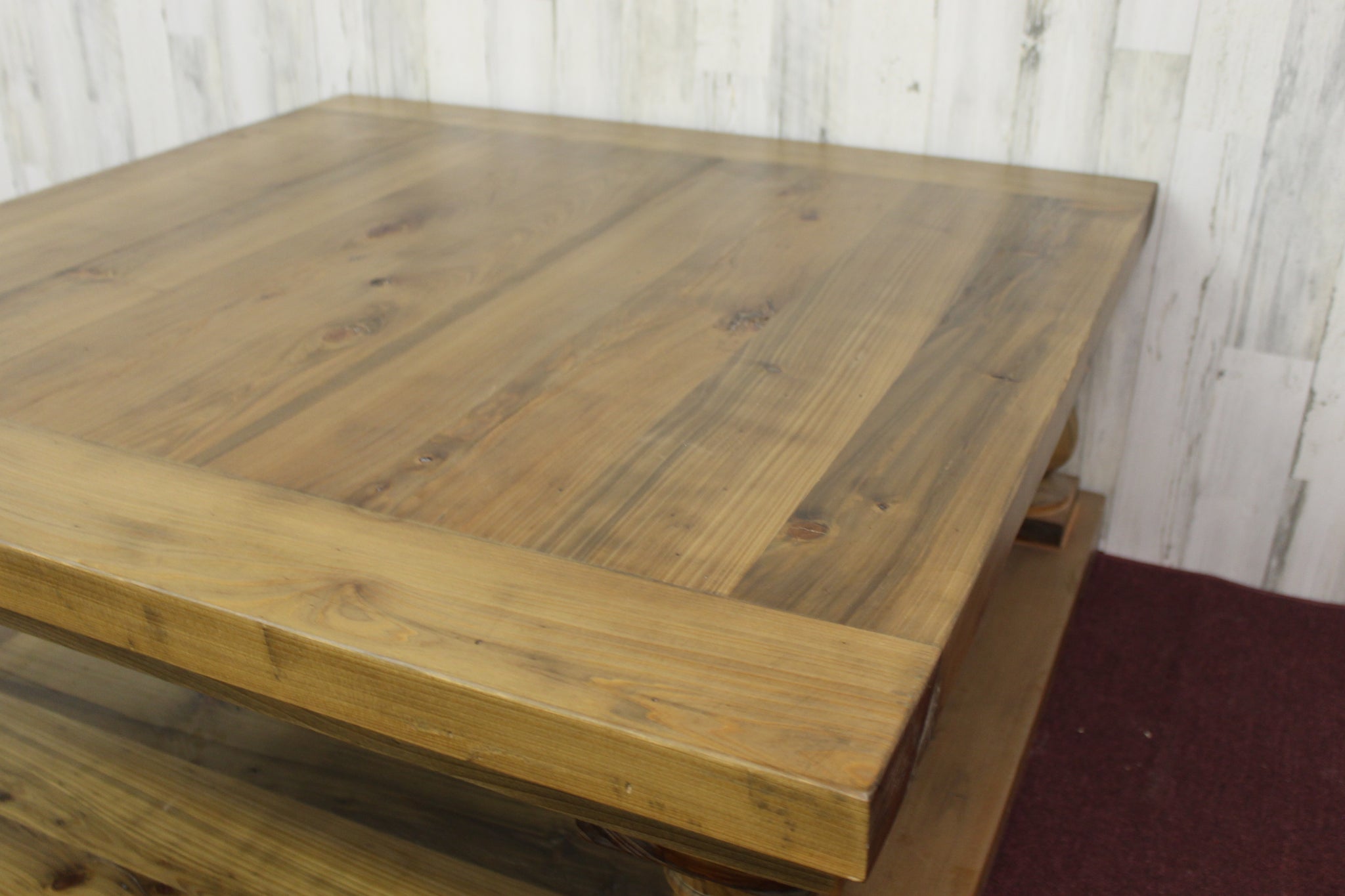 Square Shaped Coffee Table with Spools - #41
