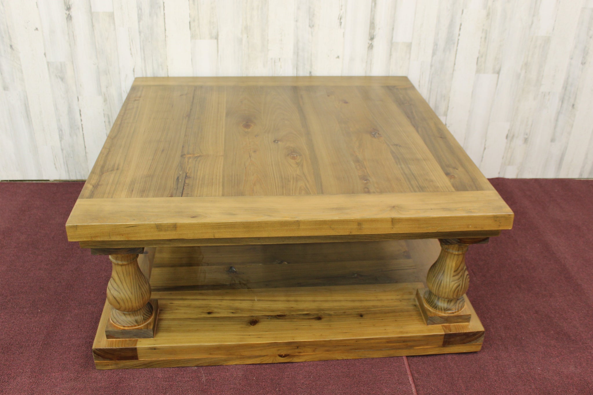 Square Shaped Coffee Table with Spools - #41