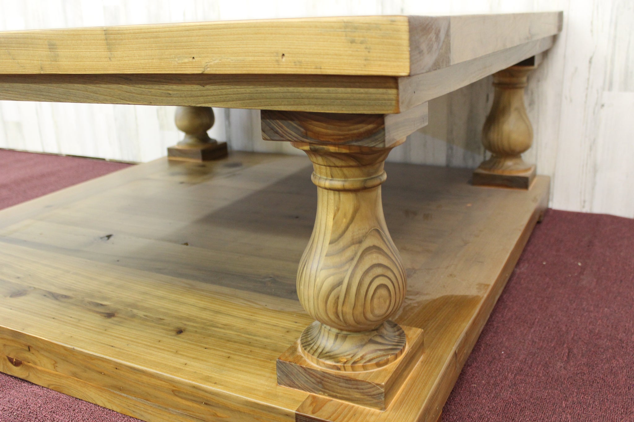 Square Shaped Coffee Table with Spools - #41