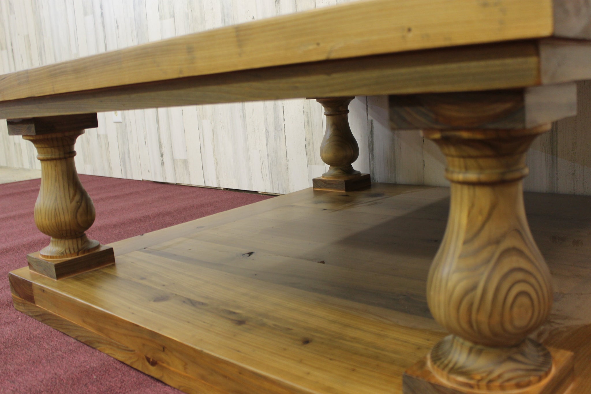 Square Shaped Coffee Table with Spools - #41