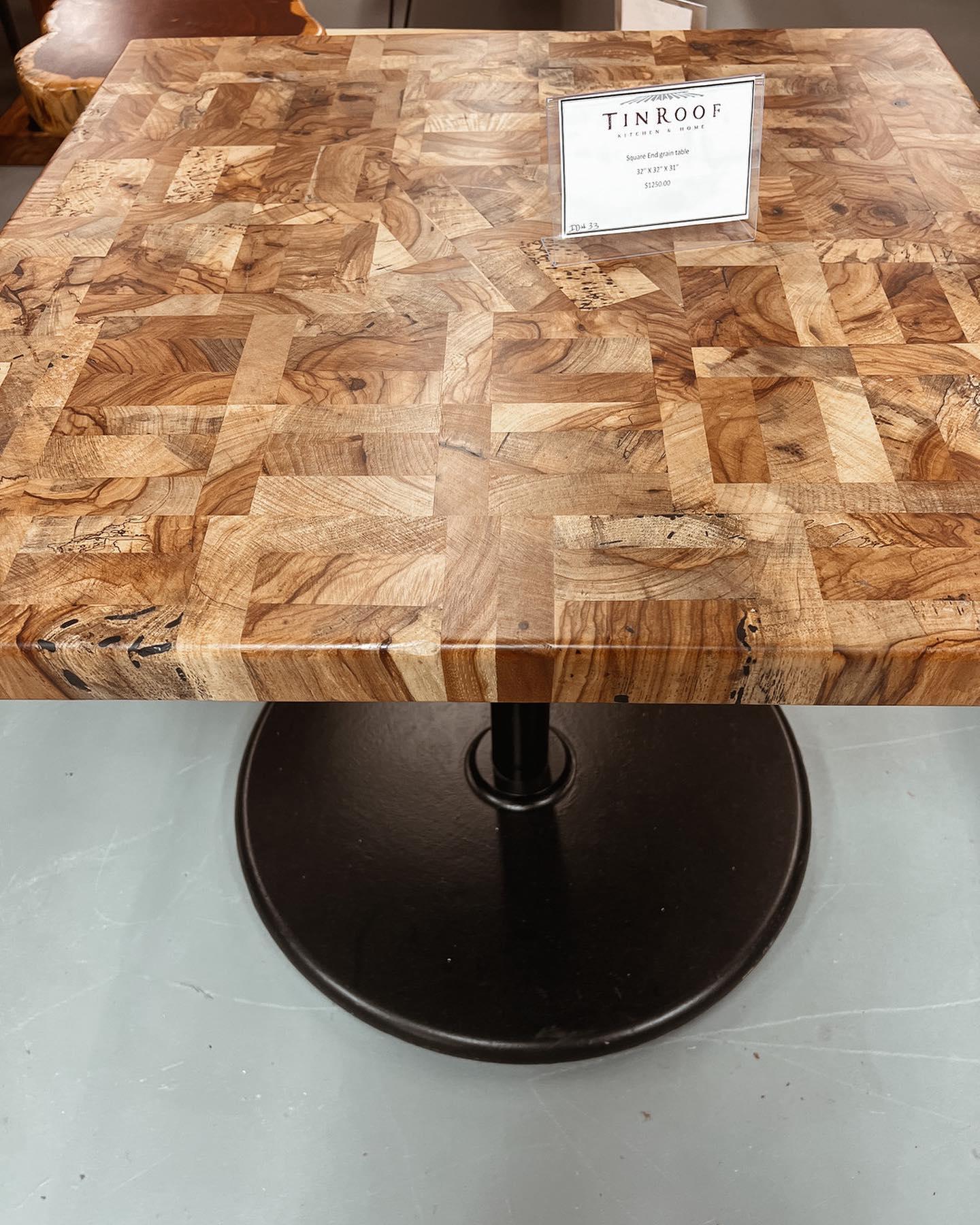 Square End Grain Table - Tin Roof Kitchen & Home